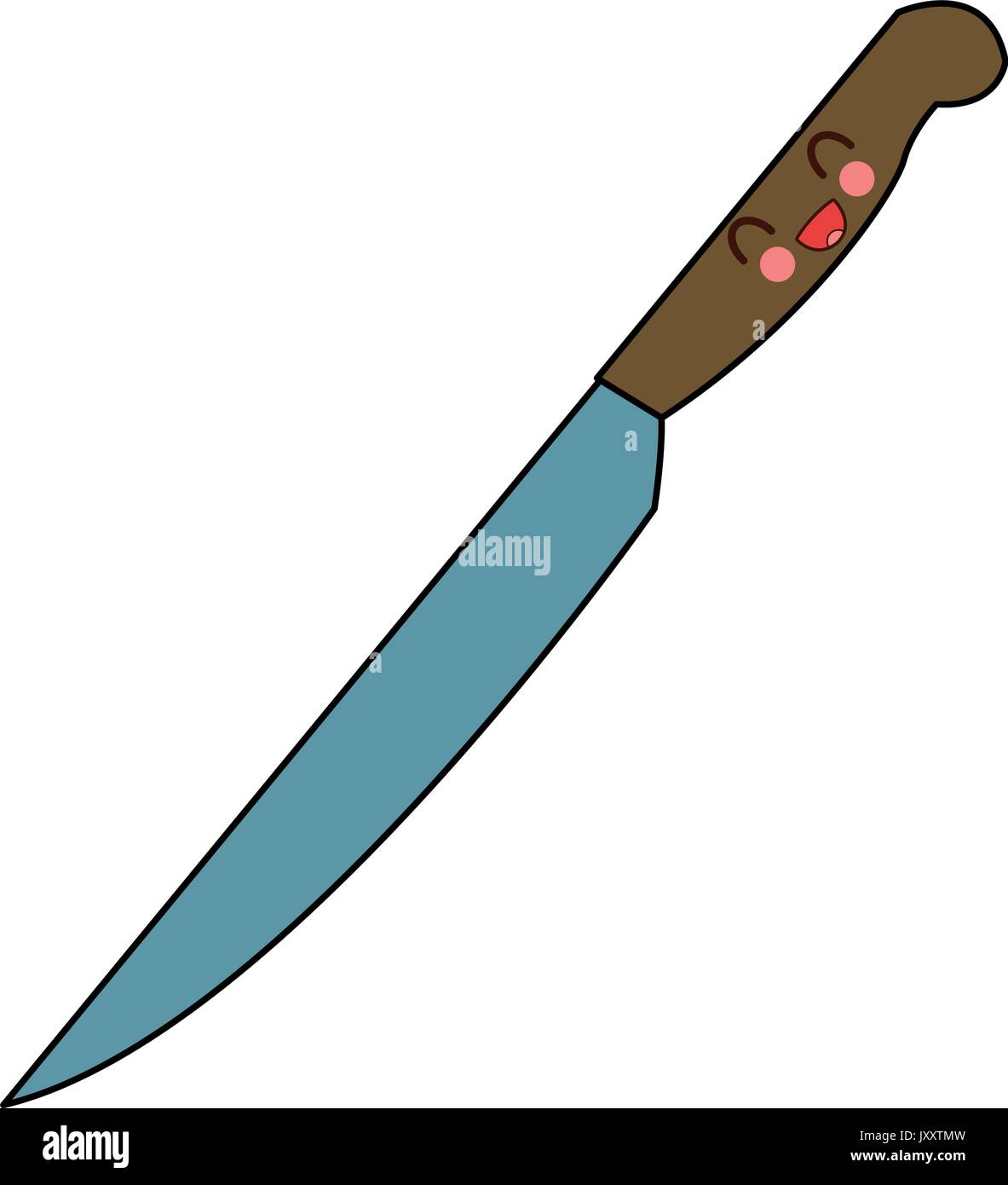 kawaii knife tool cooking cartoon Stock Vector Image & Art Alamy