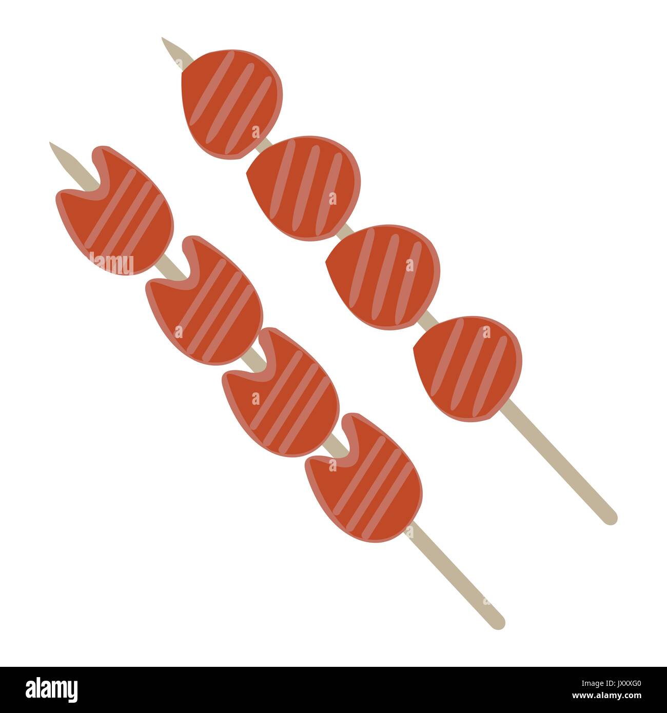 Barbecue party skewers Stock Vector Images - Alamy
