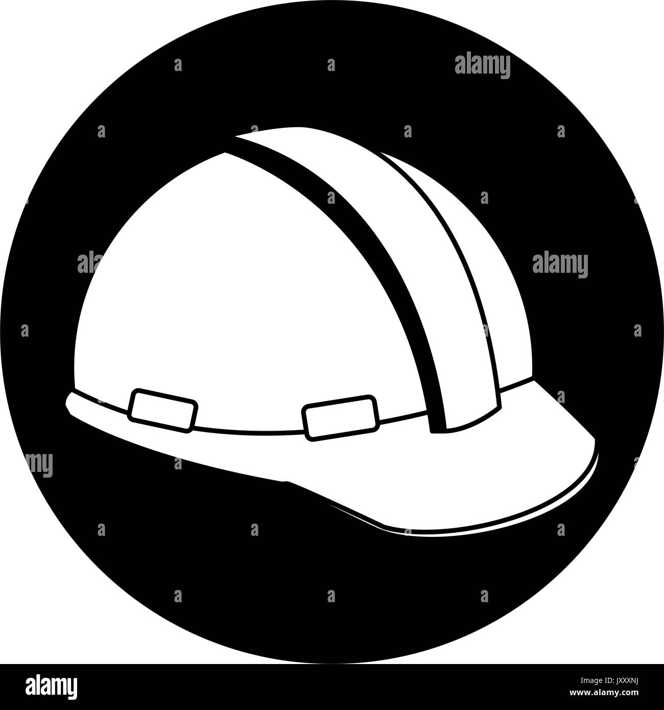 construction helmet element safety in construction work Stock Vector