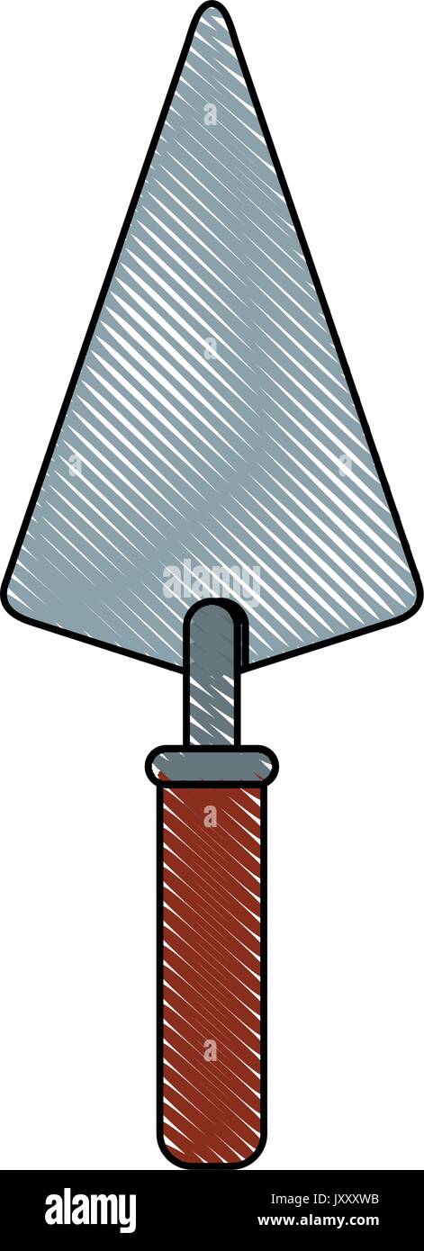 spatula handle tool instrument on a black background Stock Vector