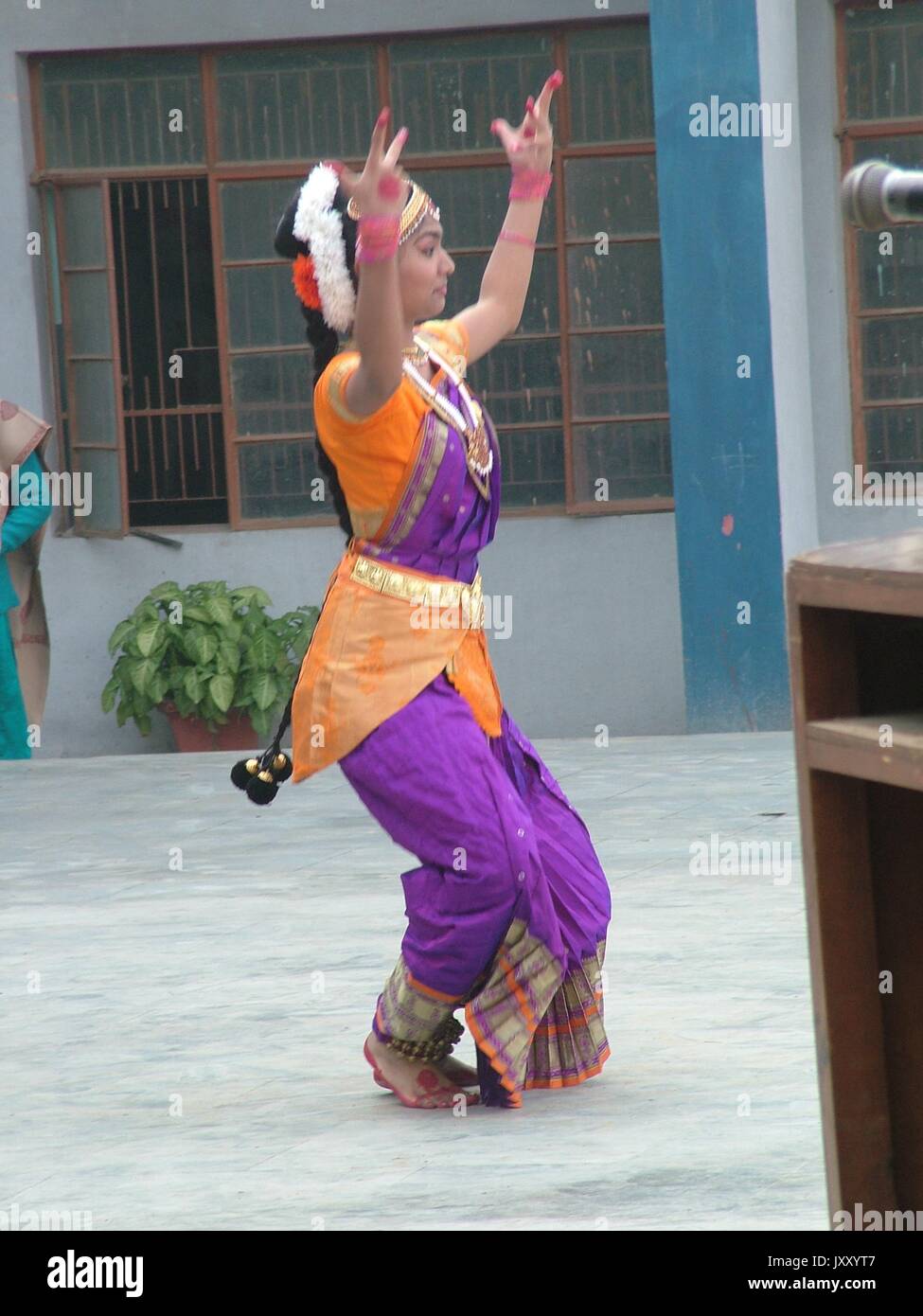 Bharatanatyam Classical Dance, Girl performing Bharatanatyam classical dance of Kerala. (Photo Copyright © by Saji Maramon) Stock Photo