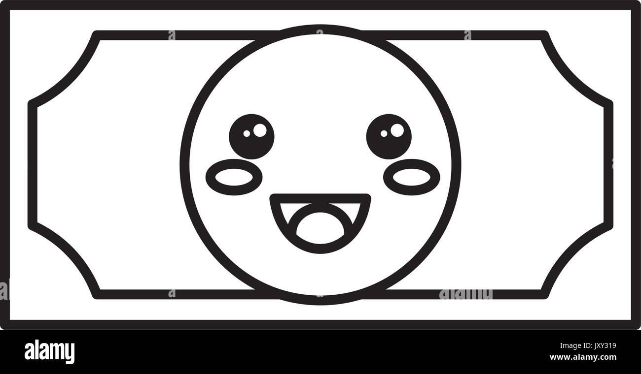 Kawaii money bill icon hi-res stock photography and images - Alamy