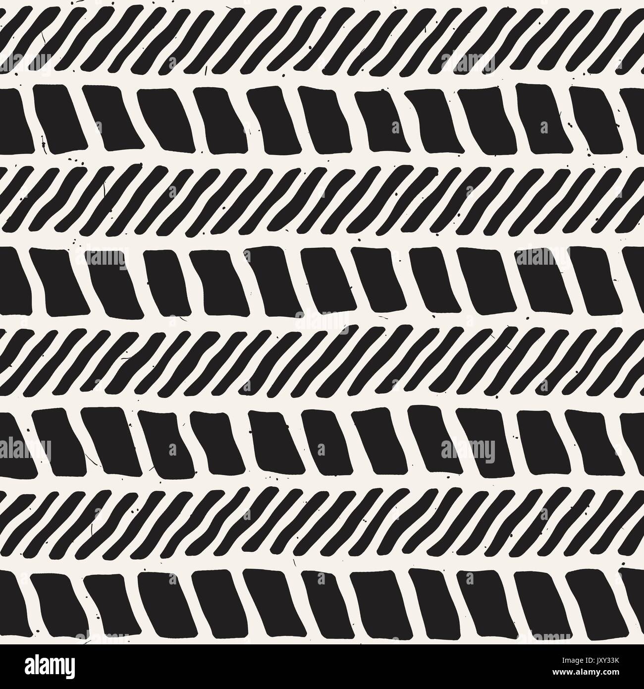 Seamless pattern with hand drawn brush strokes. Ink doodle grunge ...