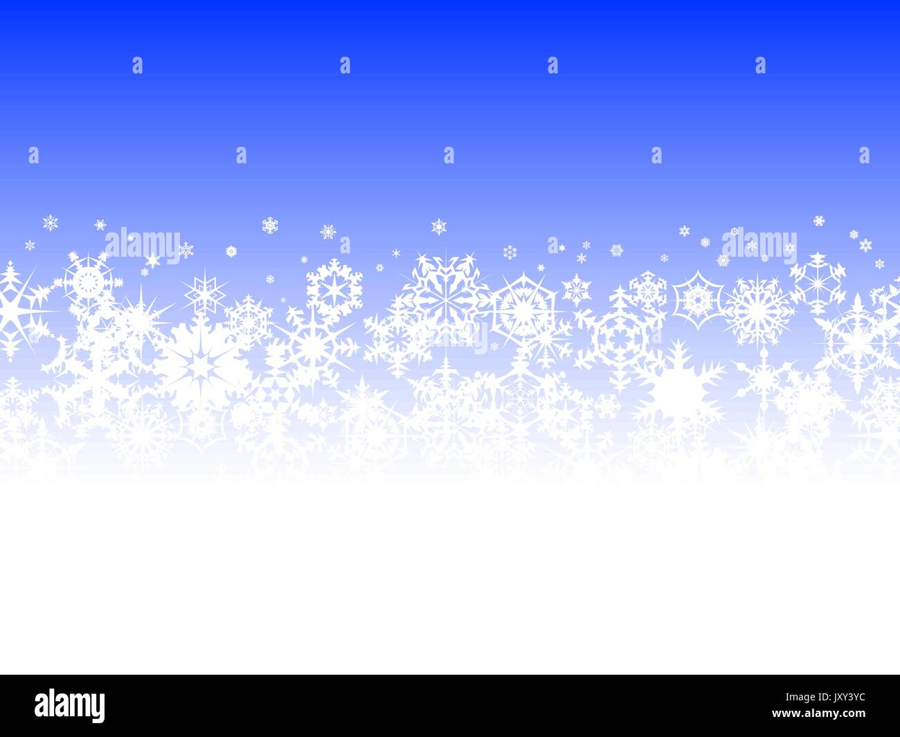 Snowflakes falling against blue background christmas illustration Stock ...