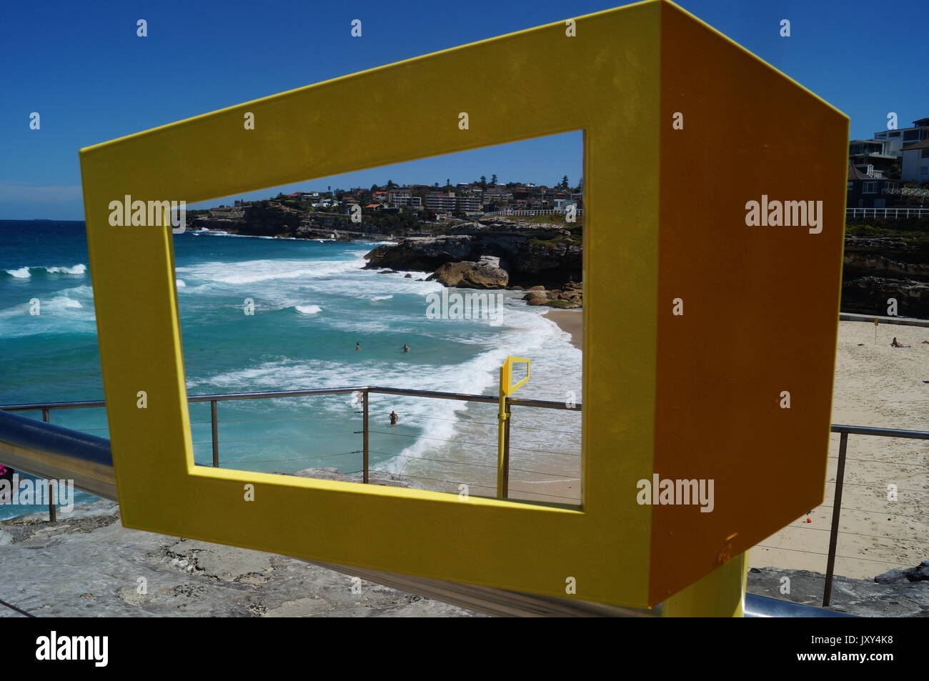 Beach through a window Stock Photo
