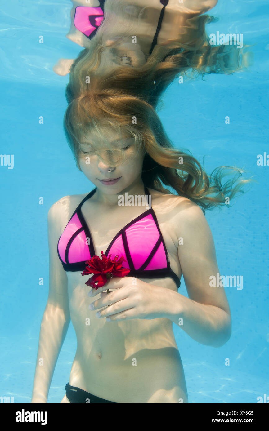 Beautiful teen girl in bikini hi-res stock photography and images - Alamy