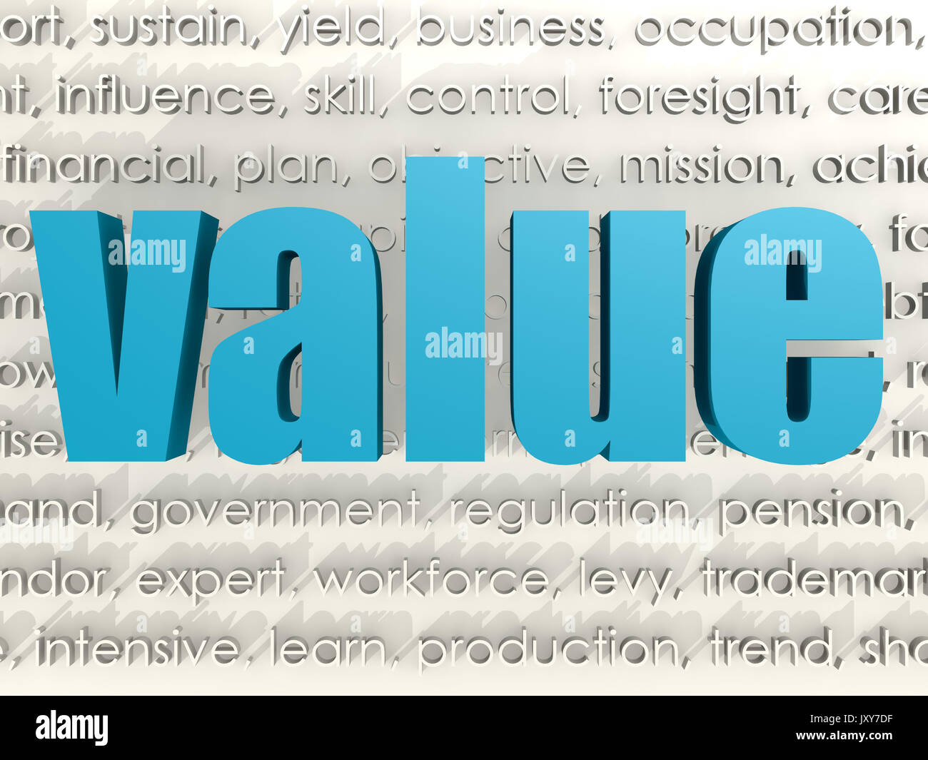 Value Word Cloud Concept Image With Hi Res Rendered Artwork That Could Be Used For Any Graphic 0583
