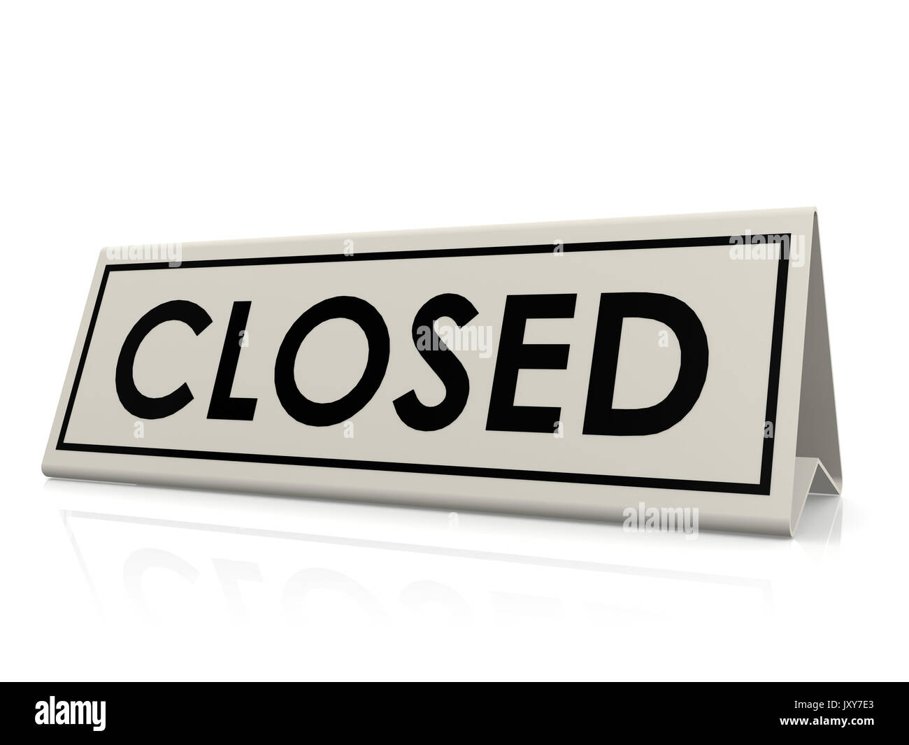 Closed table sign concept image with hi-res rendered artwork that could be used for any graphic design. Stock Photo