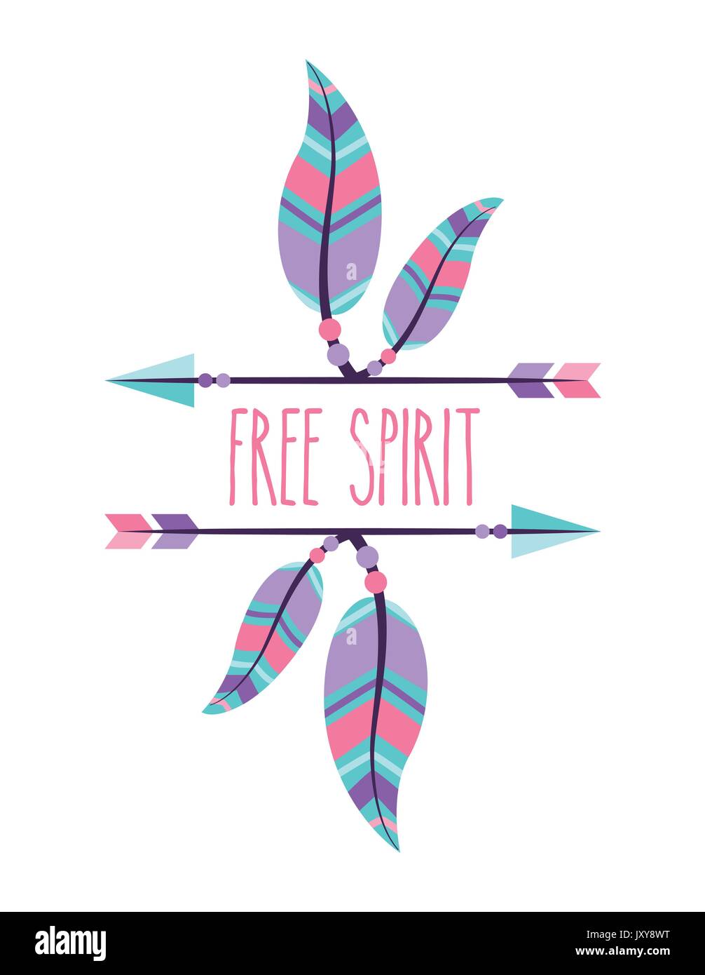 free spirit cartoon scene Stock Vector