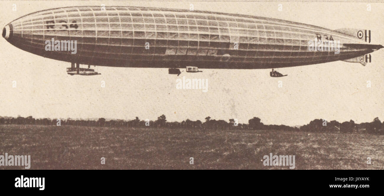 1919 tR34 AIRSHIP  that was first  to cross the Atlantic) Stock Photo