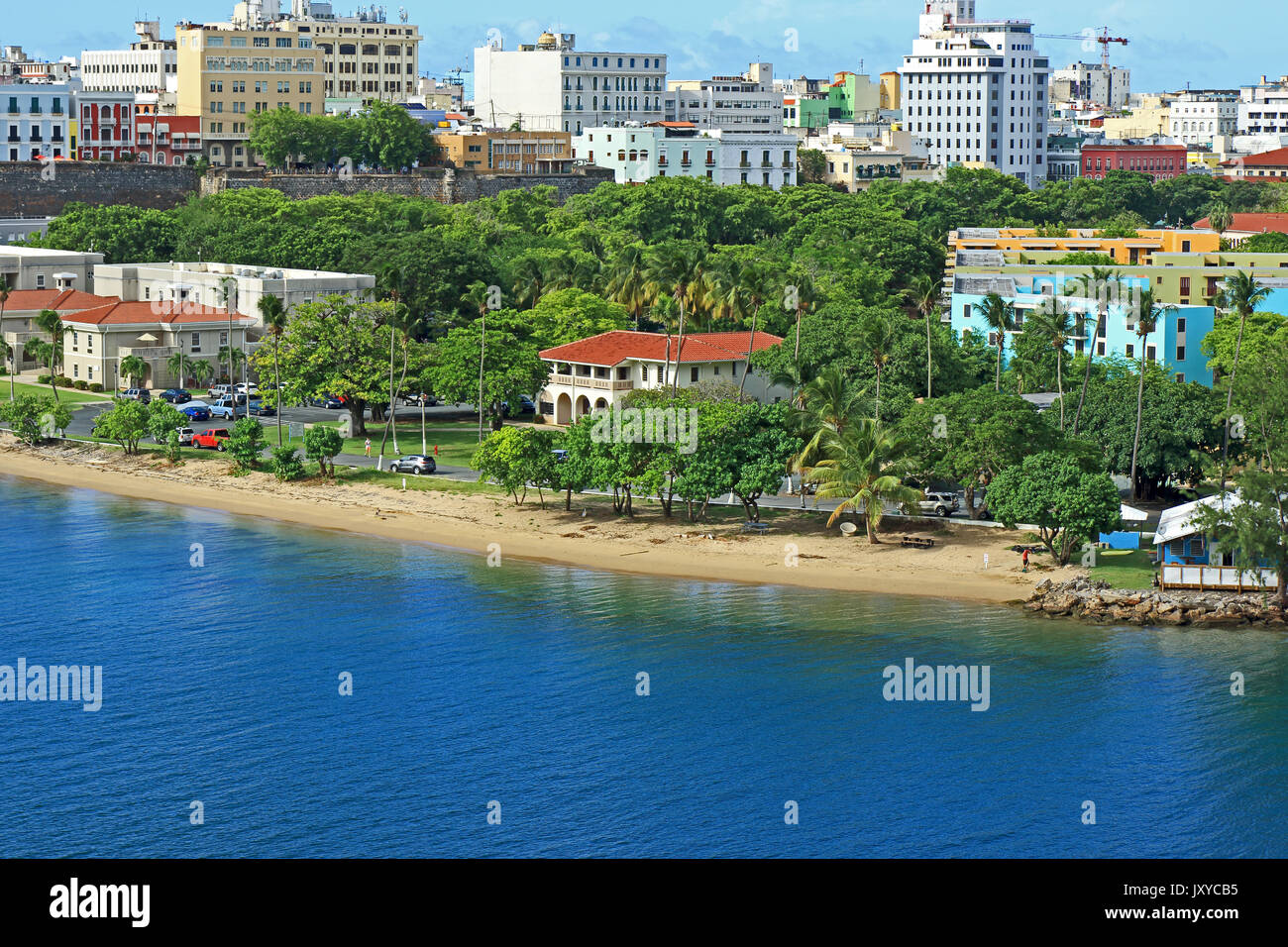 A view of the beautiful beach in San Juan Puerto Rico Stock Photo - Alamy