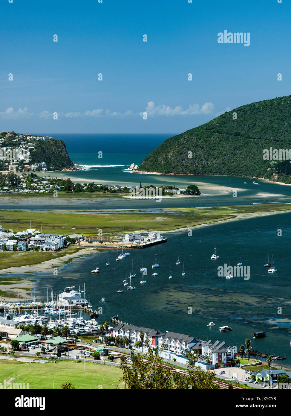 The Knsyna heads and lagoon on the Garden Route in South Africa's