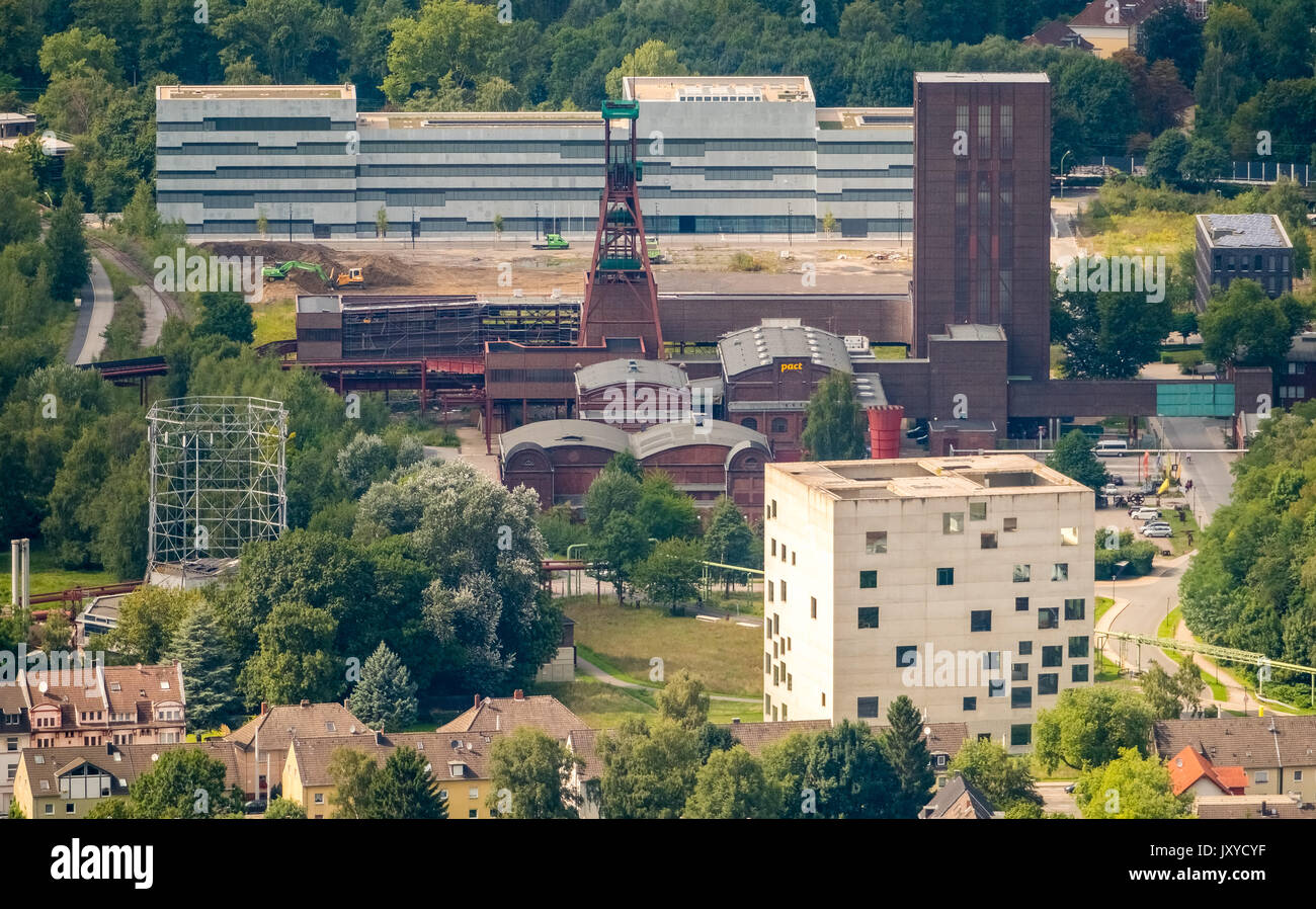 Folkwang University of the Arts - SANAA building, Zollverein cube area World Heritage PACT Zollverein, art shaft Zollverein Thomas Rother, area World  Stock Photo