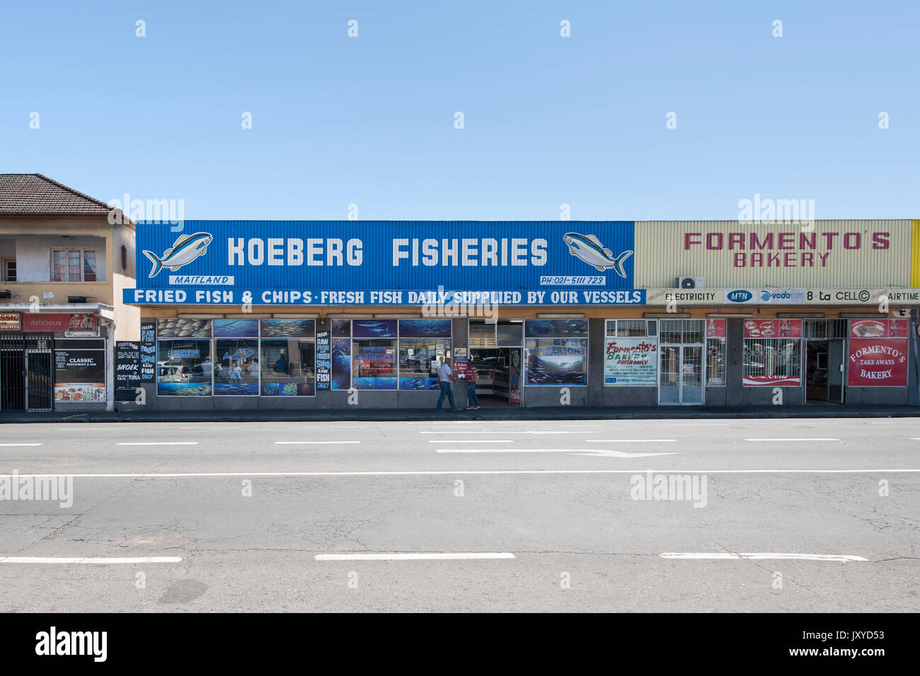 Koeberg Fisheries on Koeberg road in Cape Town. Stock Photo