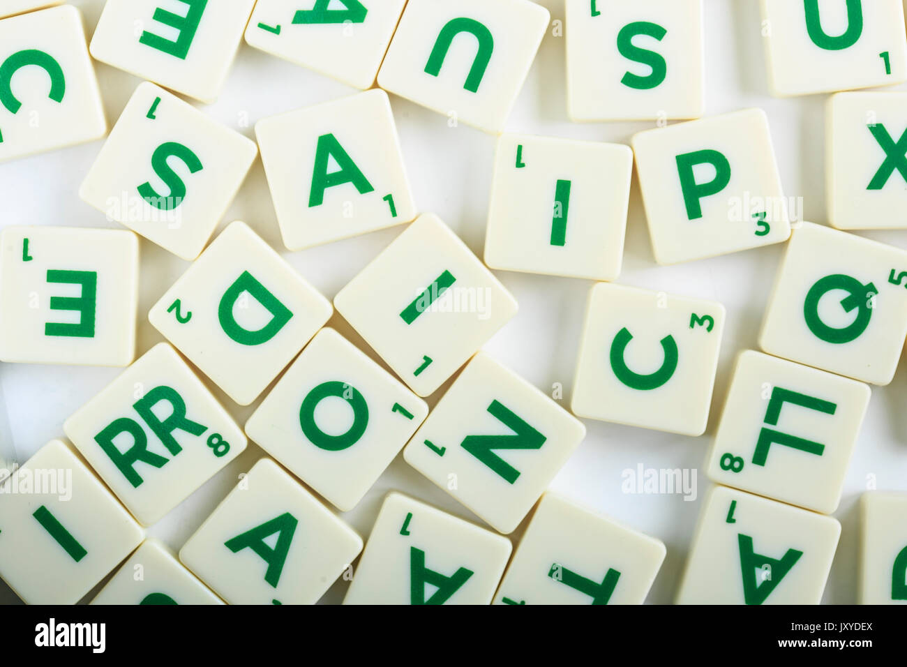 Group of cubes letters puzzle Stock Photo Alamy