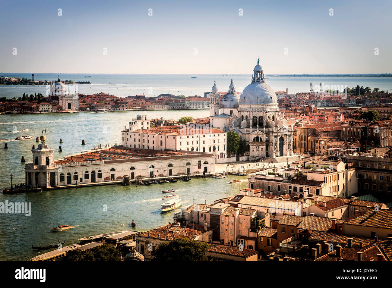 The church of Santa Maria della Salute seen from above in Venice, Italy. Stock Photo