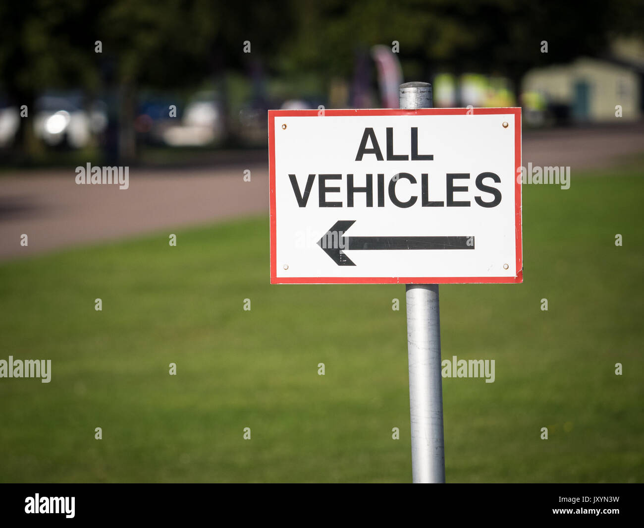 All Vehicles Direction Sign Arrow Stock Photo