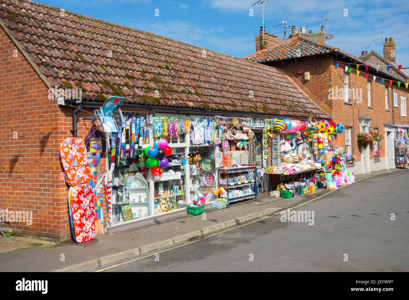 Tourist shop in Staithe Street in Wells Next The Sea Norfolk Stock Photo
