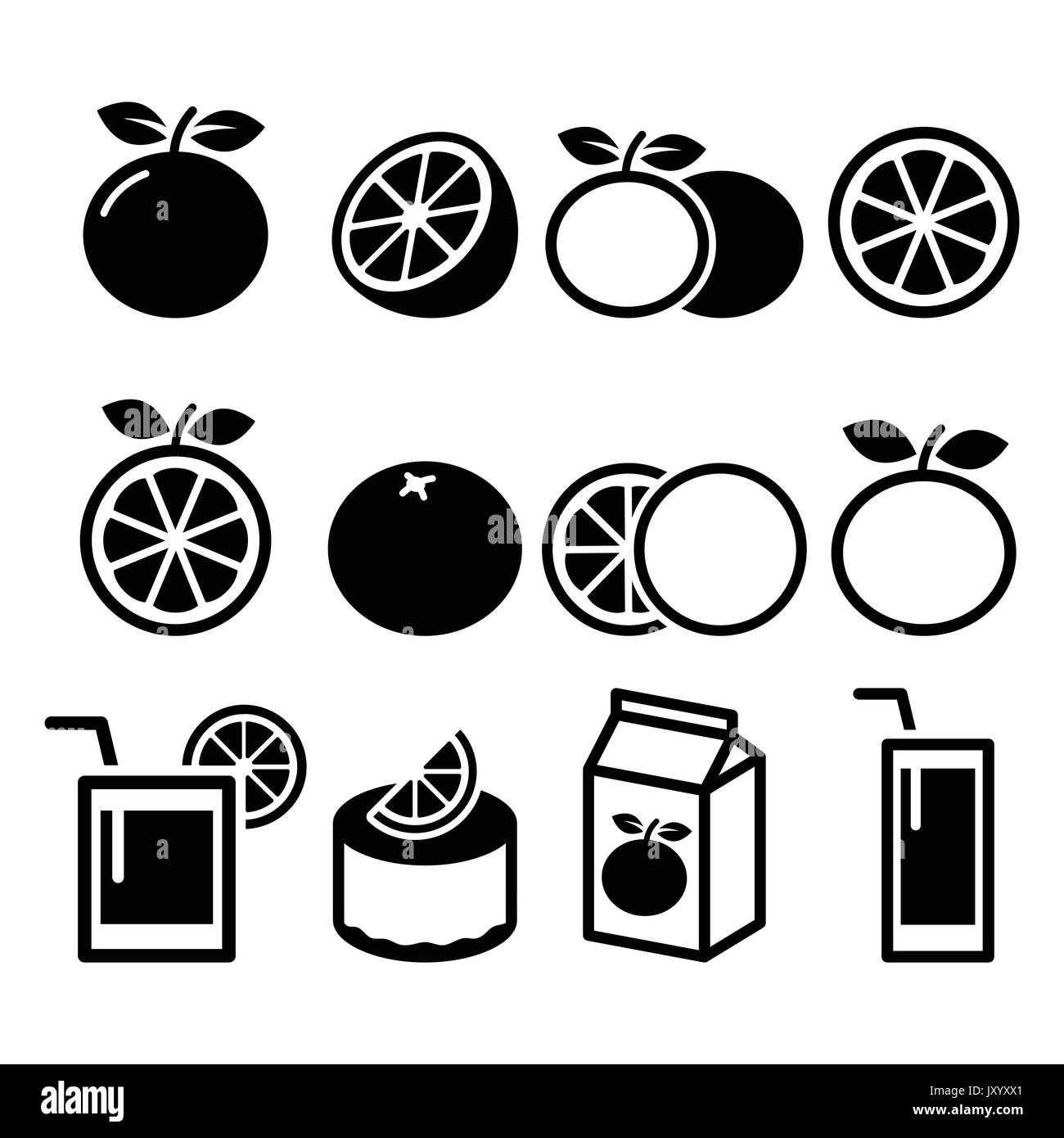 Carrot, carrot meals cake, juice vector icons set Food, vegetable icons carrot design