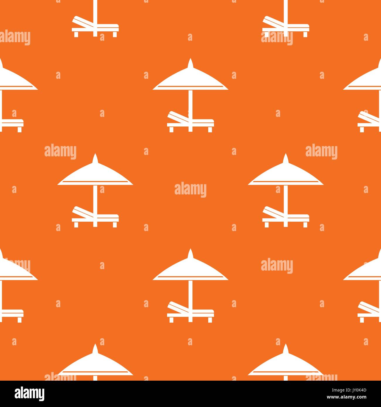 Bench and umbrella pattern seamless Stock Vector