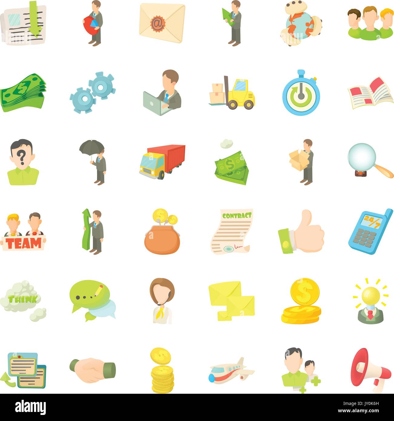 Business diagram icons set, cartoon style Stock Vector Image & Art - Alamy