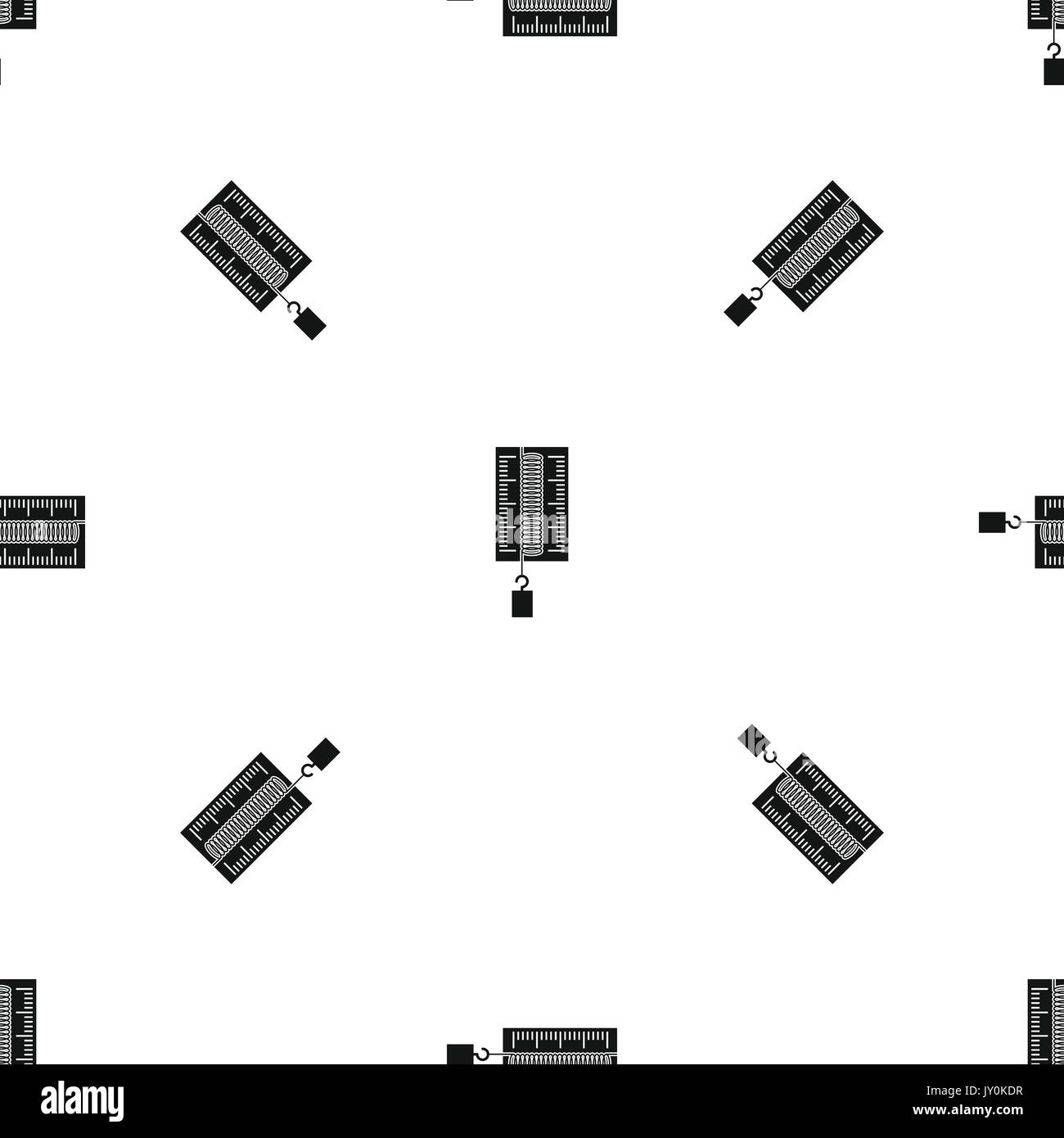 Physics dynamometer for laboratory work pattern seamless black Stock ...
