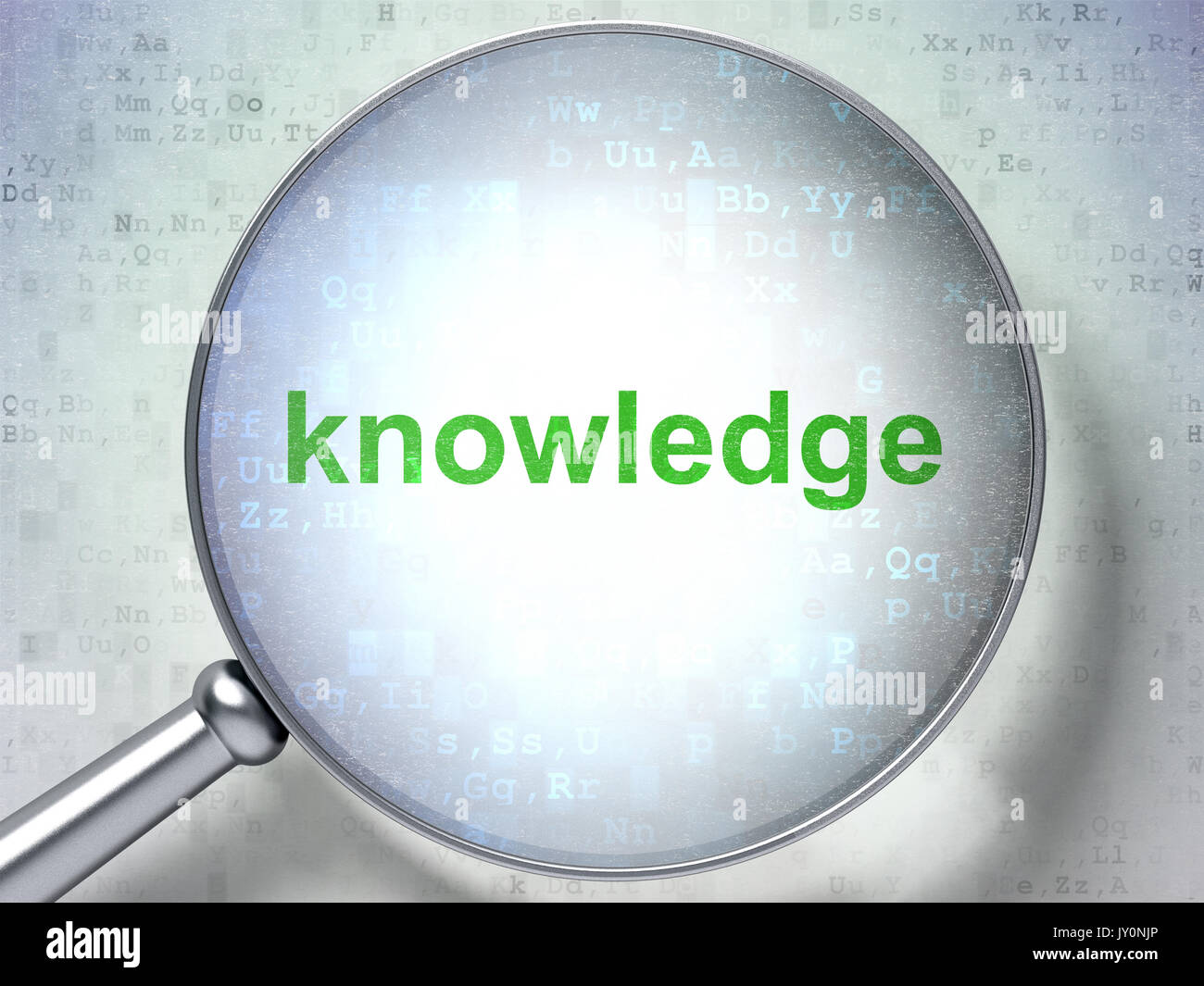Learning concept Knowledge with optical glass Stock Photo Alamy