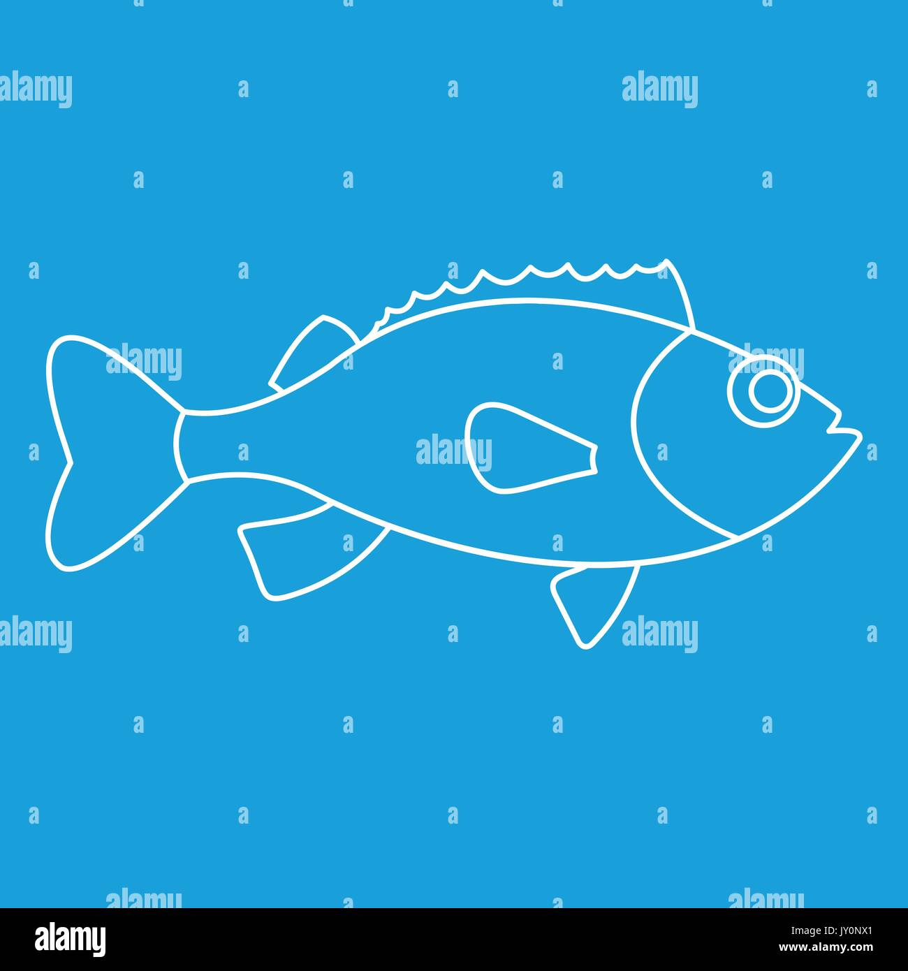 Sea bass icon, outline style Stock Vector Image & Art Alamy