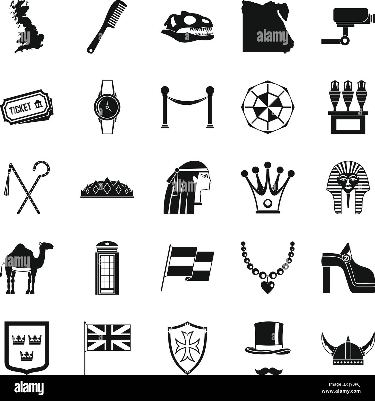 Pharaoh icons set, simple style Stock Vector Image & Art - Alamy