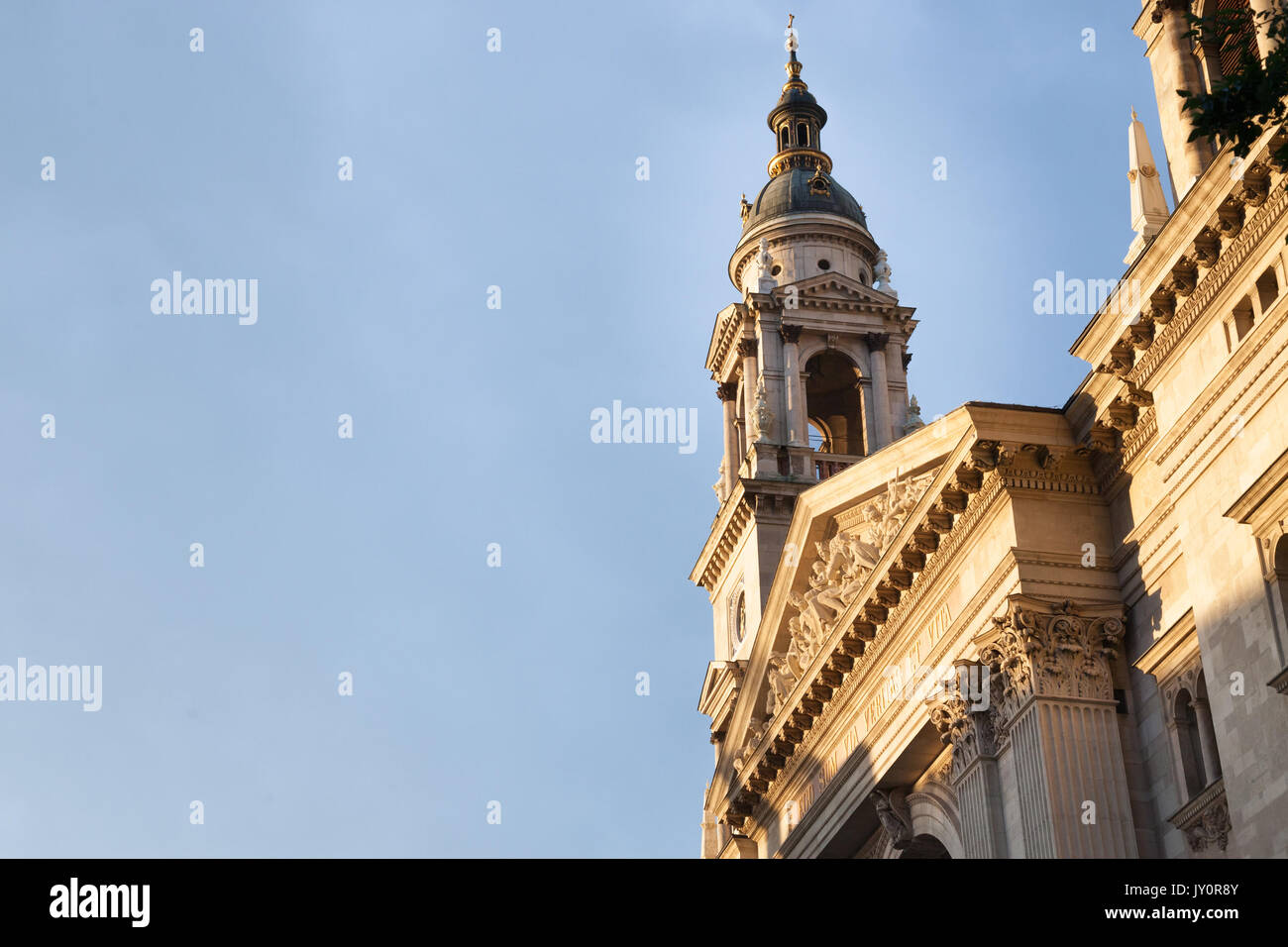 Szent Istvan Basilica, aka Saint Stephen Church taken during sunset. This Basilica is famous for being one of the greatest landmarks of the city cente Stock Photo
