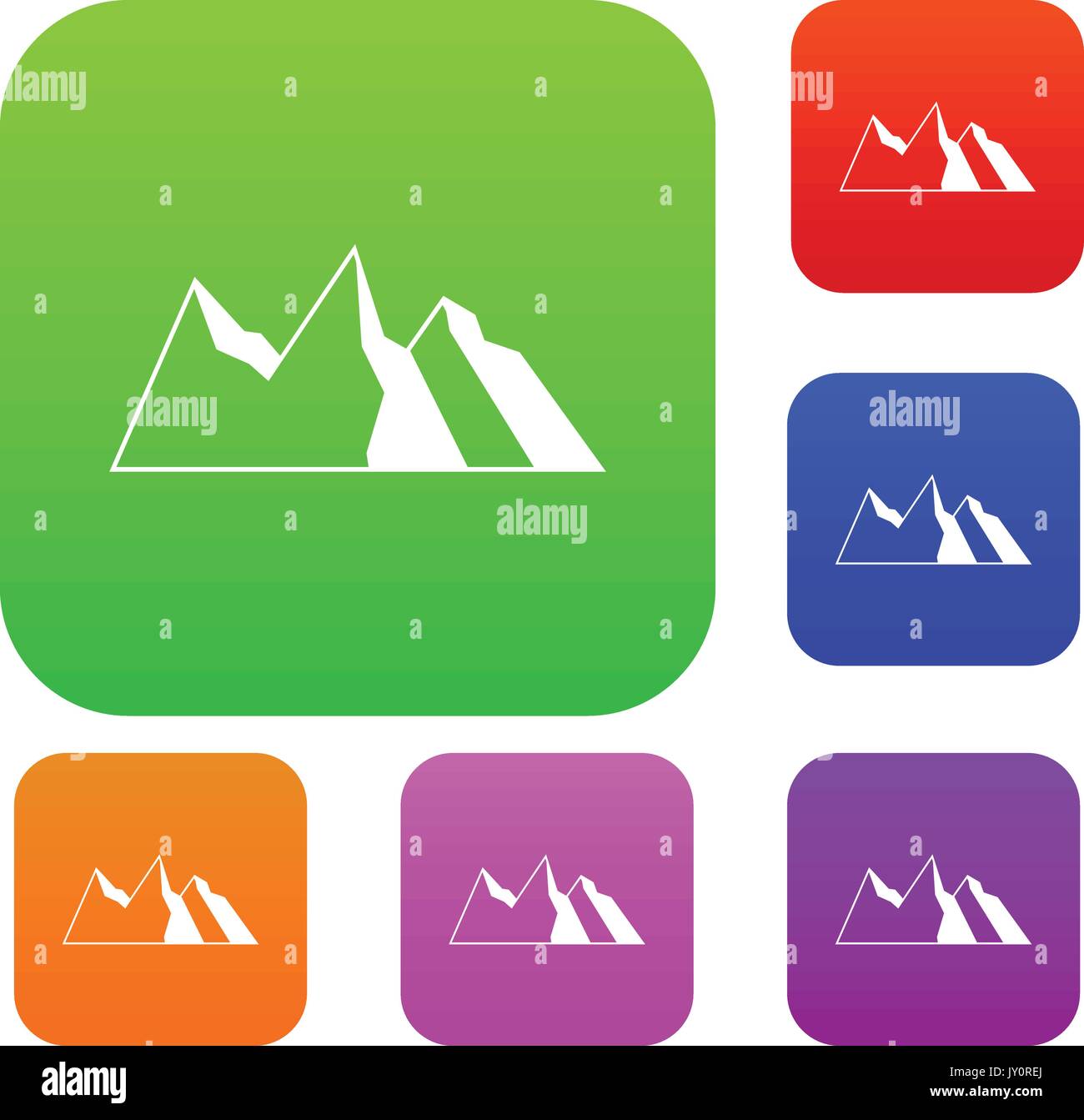 Mountains set collection Stock Vector Image & Art - Alamy