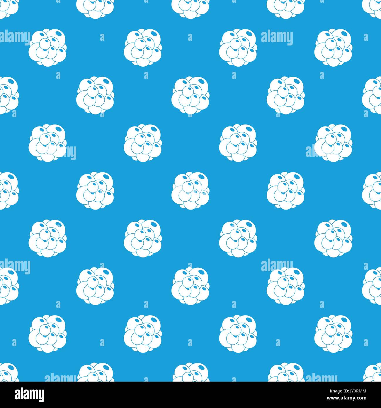 Ovary pattern seamless blue Stock Vector