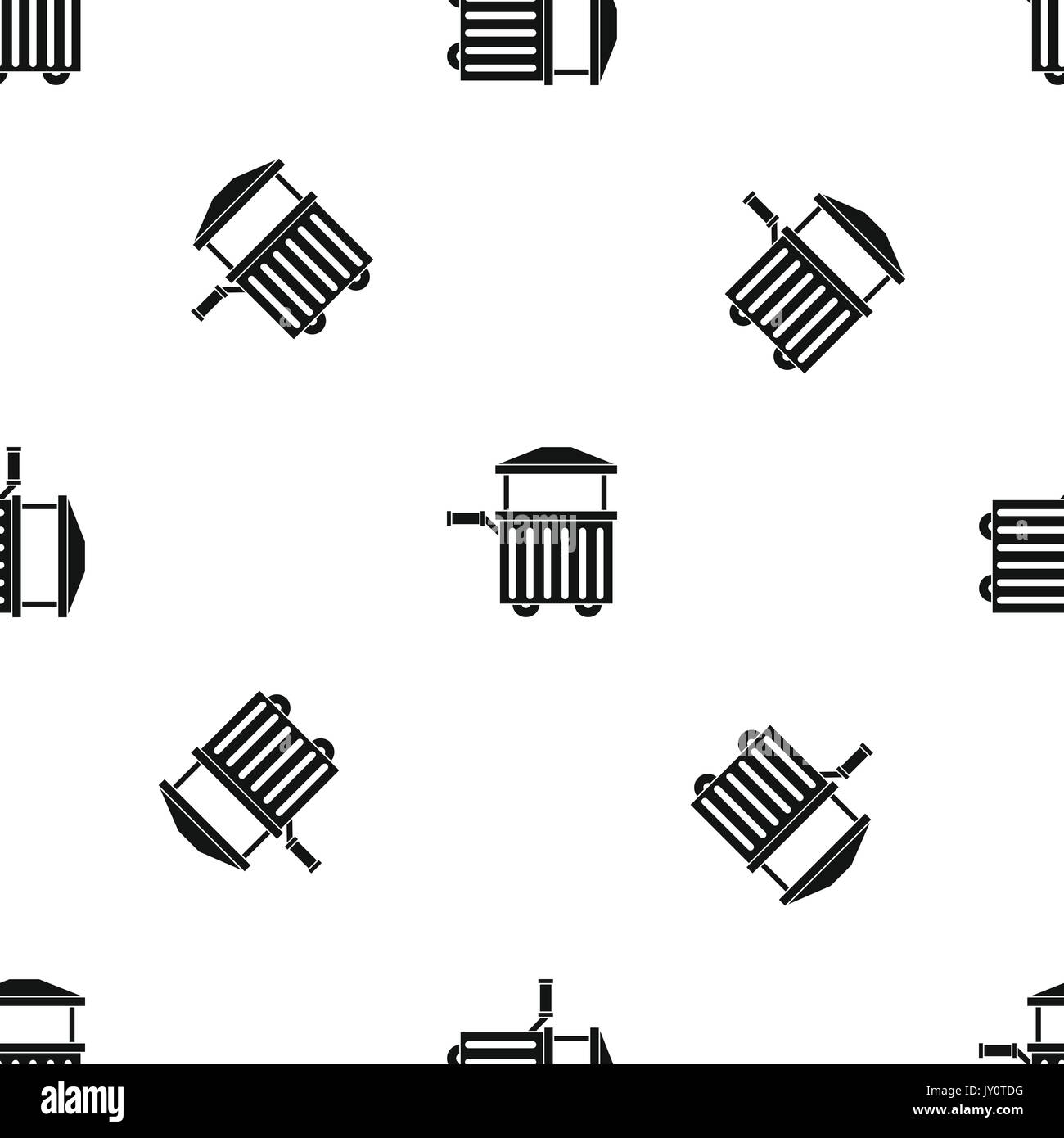 Street food cart pattern seamless black Stock Vector Image & Art - Alamy