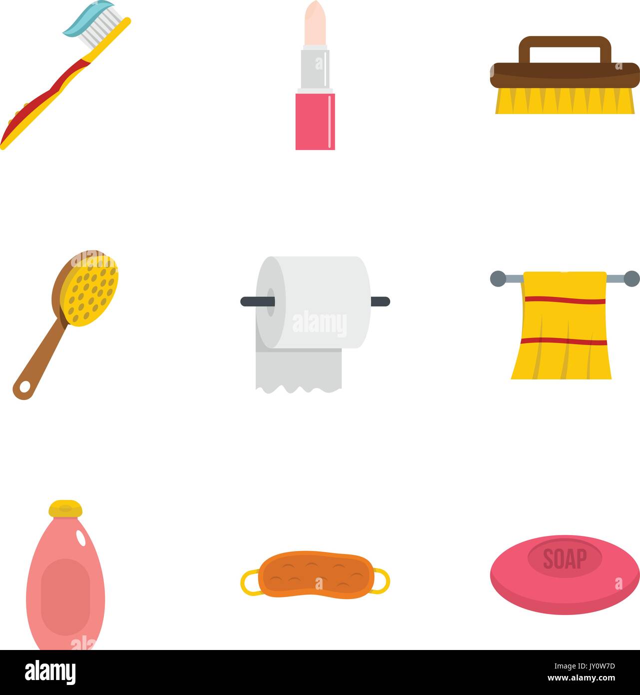 Hygiene icons set, flat style Stock Vector Image & Art - Alamy