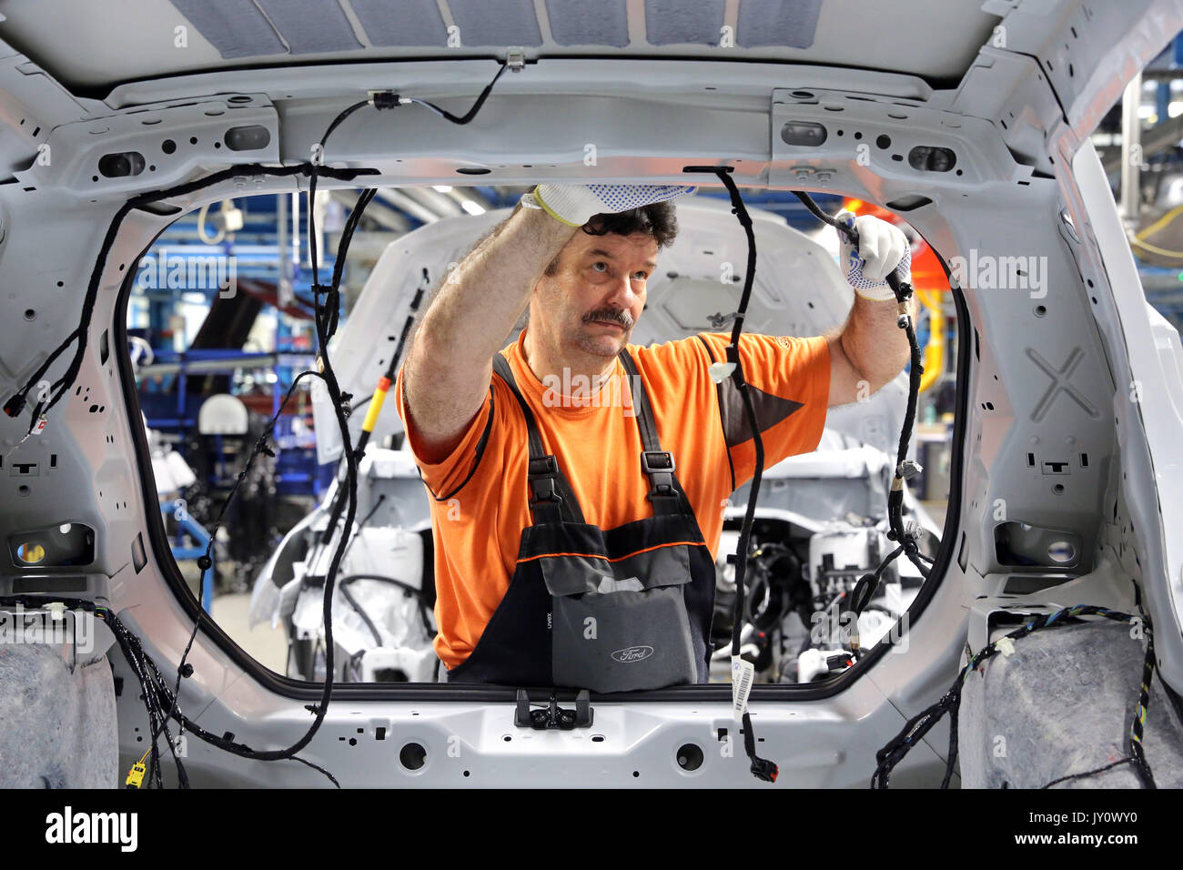 Production of the new Ford Fiesta at the Ford plant in Cologne-Niehl,  Germany, 2017 --- Produktion des neuen Ford Fiesta im Ford Werk Köln-Niehl,  2017 Stock Photo - Alamy