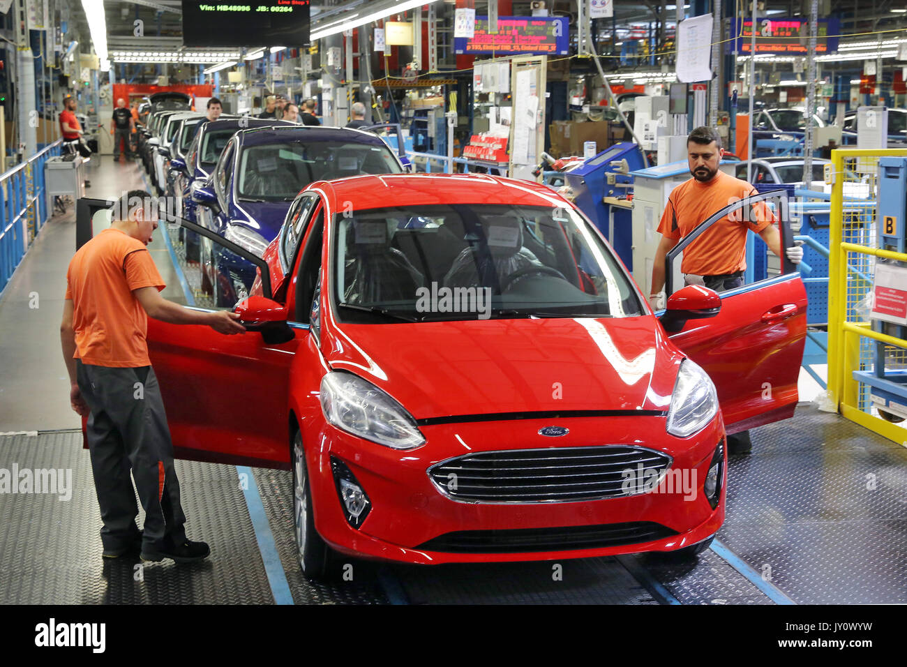 Production of the new Ford Fiesta at the Ford plant in Cologne-Niehl, Germany, 2017   ---   Produktion des neuen Ford Fiesta im Ford Werk Köln-Niehl, 2017 Stock Photo