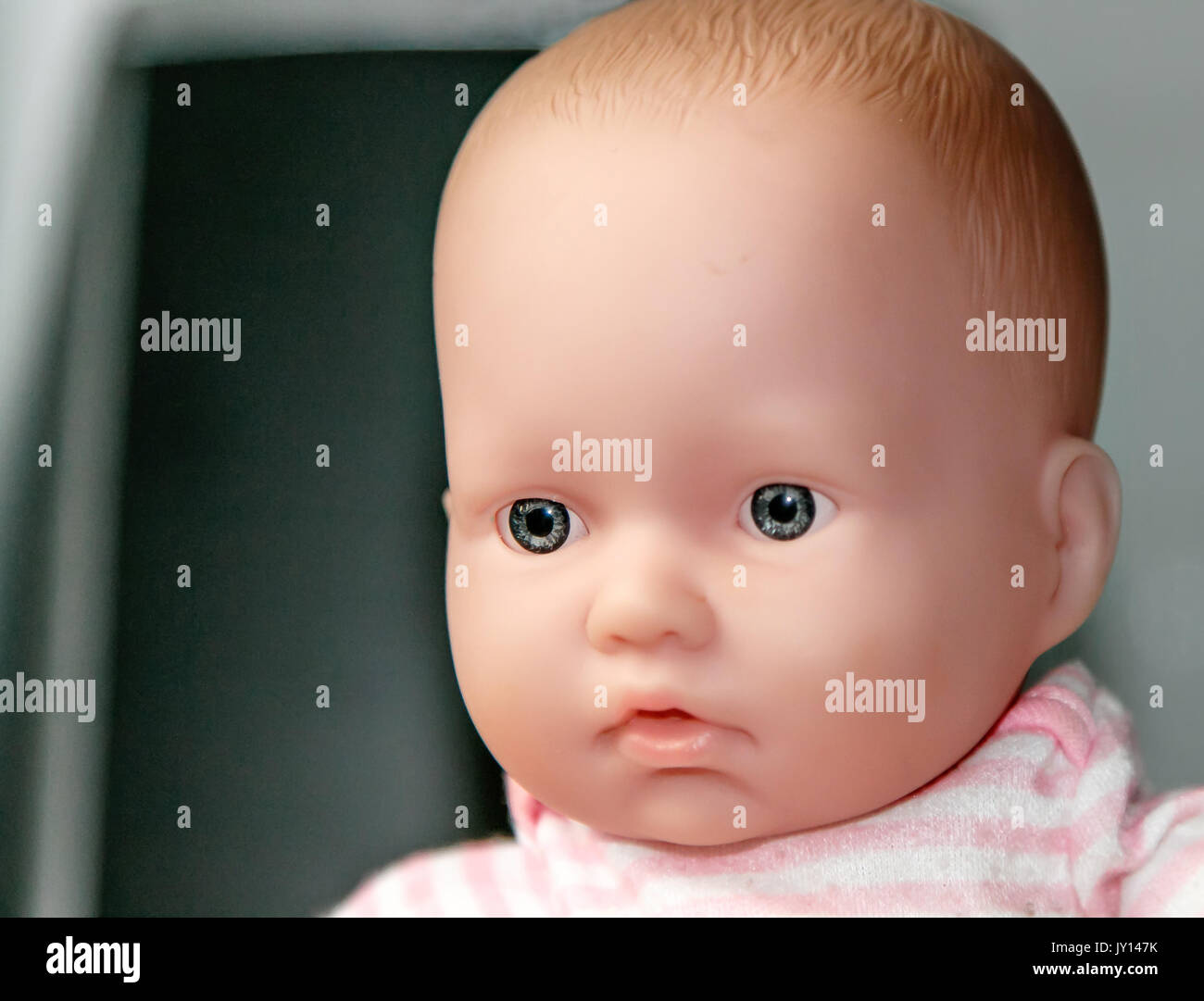 Closeup of a rubber baby doll. Stock Photo