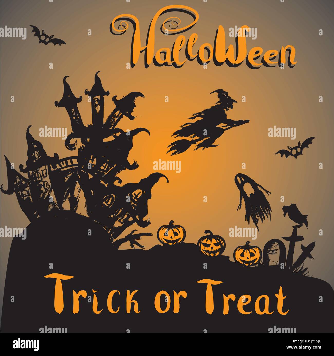 Halloween Party Background , vector Stock Vector Image & Art - Alamy