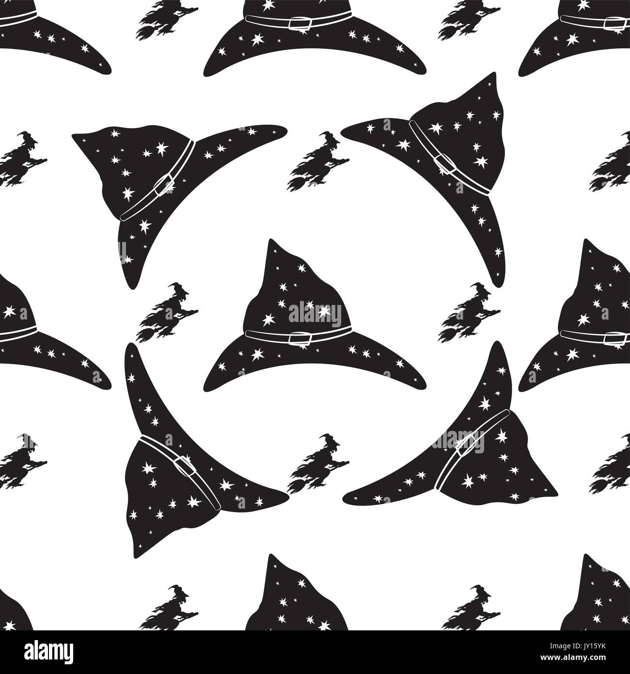 Vector seamless pattern made of witch hats Stock Vector Image & Art - Alamy