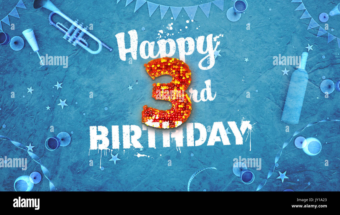 Happy 3rd Birthday Stock Photos Happy 3rd Birthday Stock Images