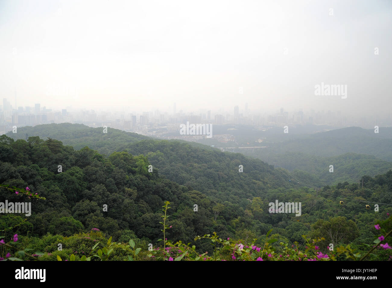 Landscape Of The City From The Mountain Viewpoint Stock Photo - Alamy