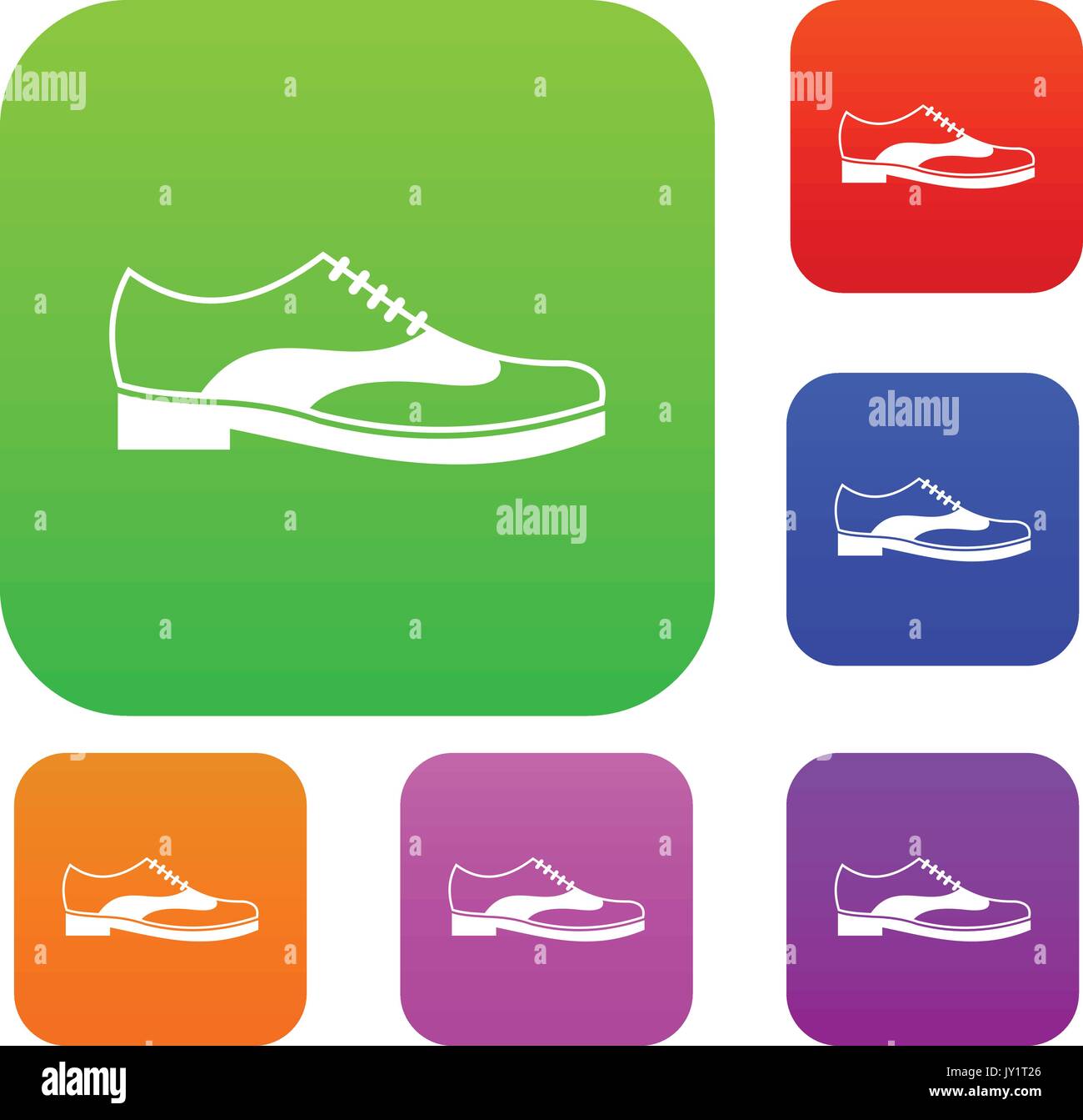 Mens leather shoe collection Stock Vector Images - Alamy
