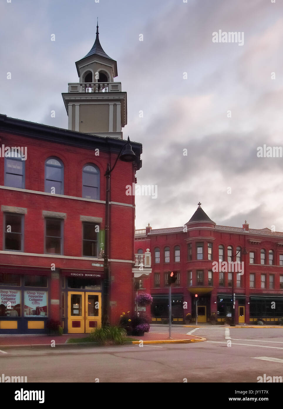 Hamilton , New York, USA. August 12, 2017. View of downtown Hamilton