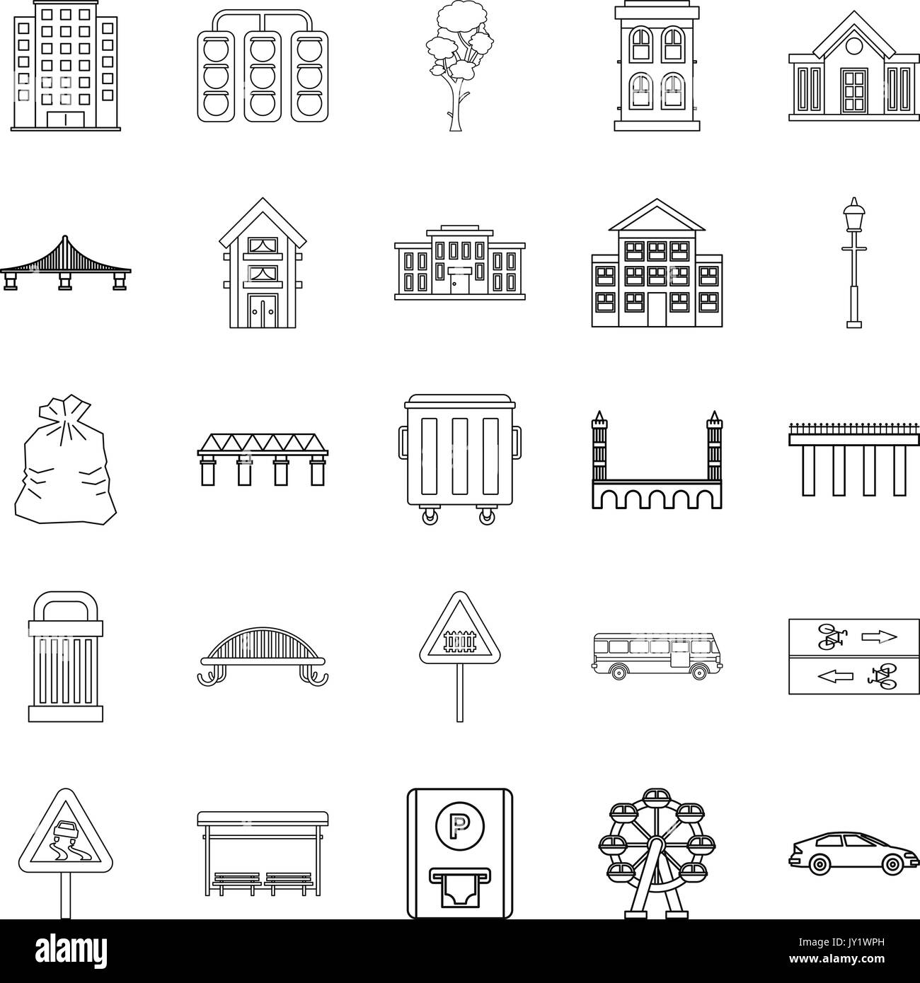 Clean energy icons set, outline style Stock Vector Image & Art - Alamy