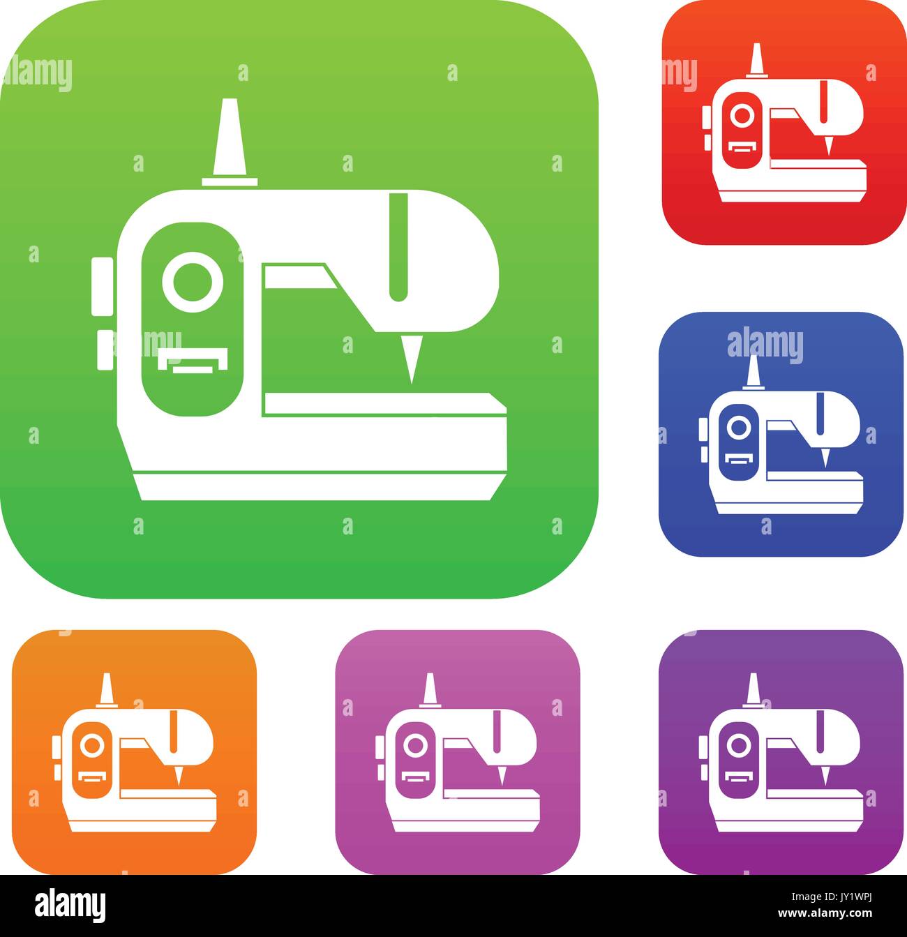 Sewing machine set collection Stock Vector Image & Art - Alamy
