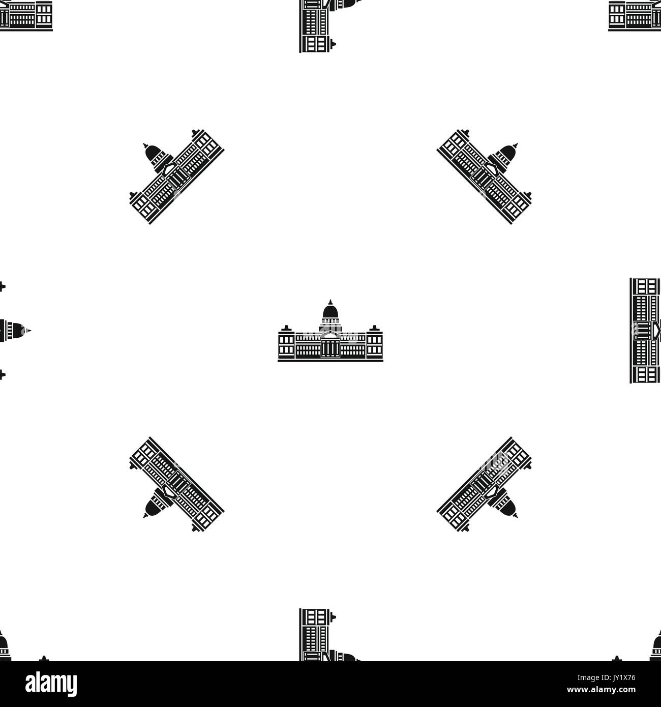 Palace of Congress , Argentina pattern seamless black Stock Vector ...