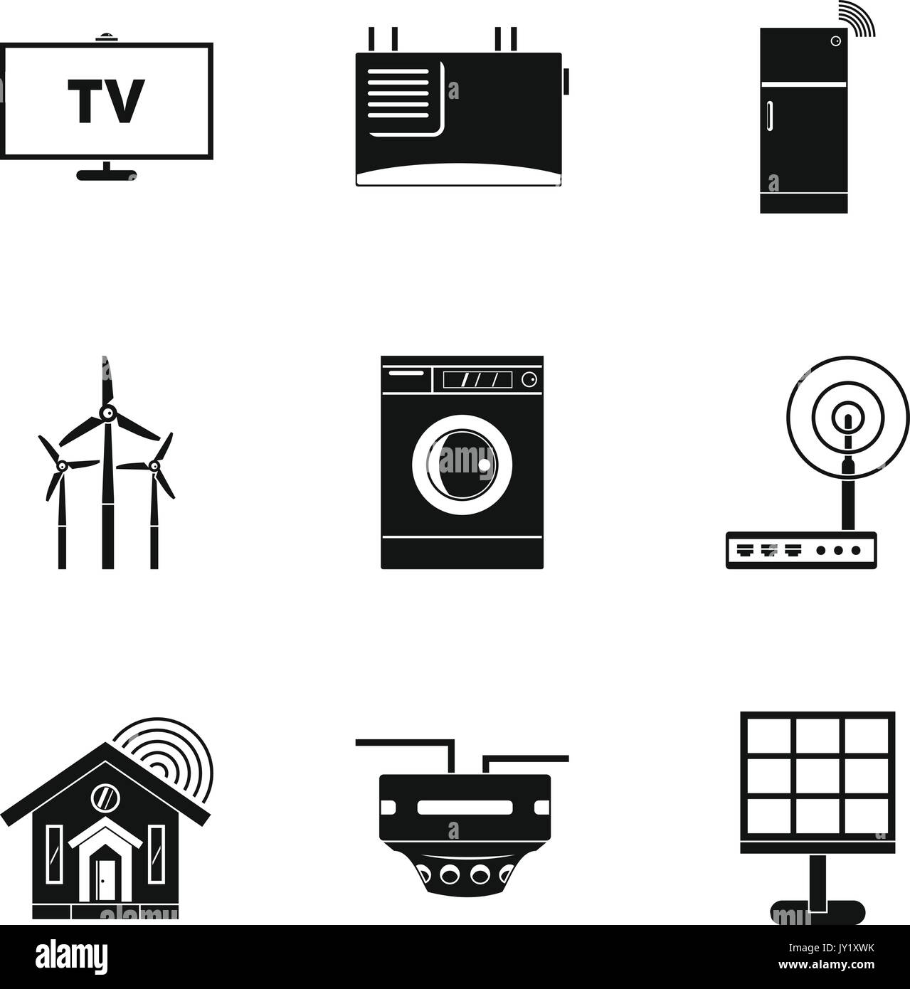 Smart home devices icon set, simple style Stock Vector Image & Art Alamy
