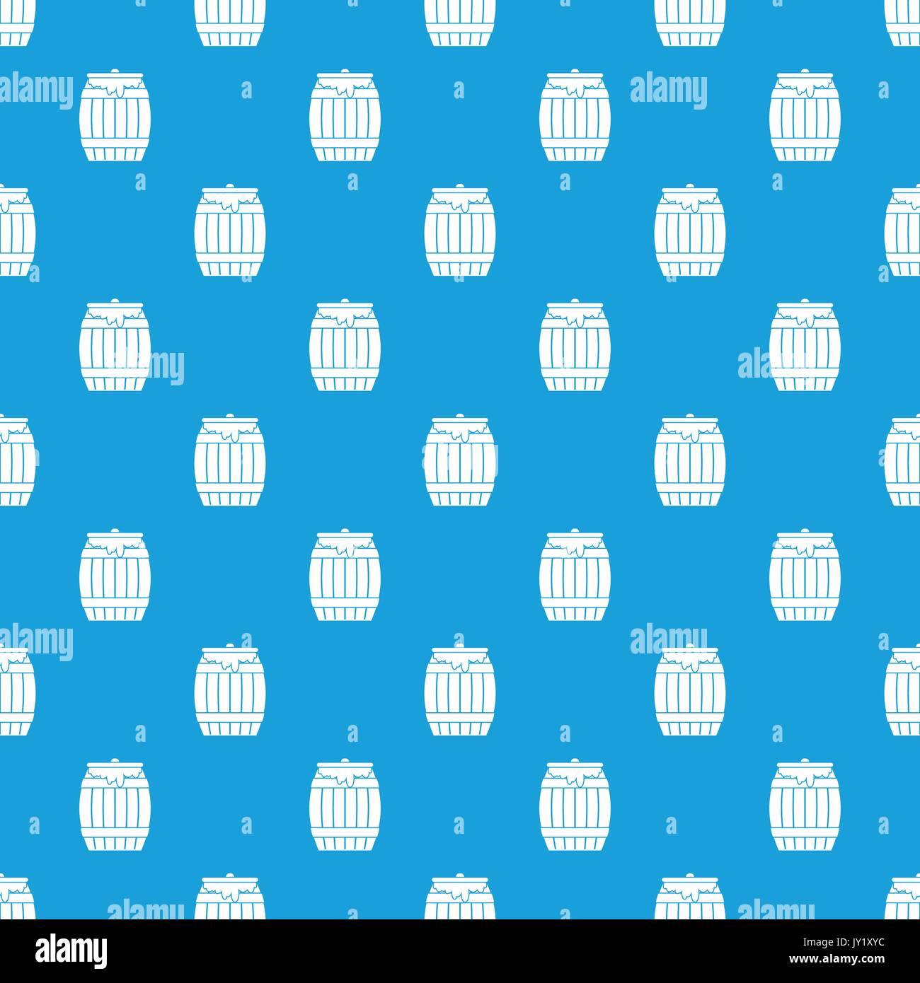 Honey keg pattern seamless blue Stock Vector