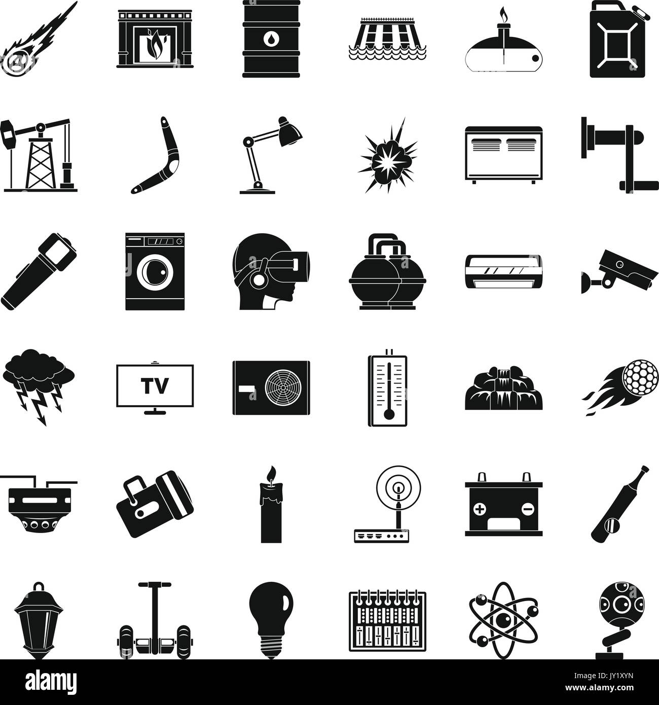 Save energy icons set, simple style Stock Vector Image & Art - Alamy