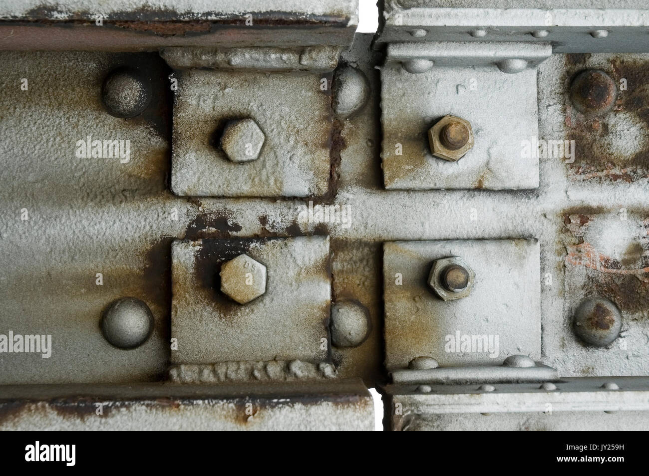 old steel plate with bolts and rivets Stock Photo Alamy